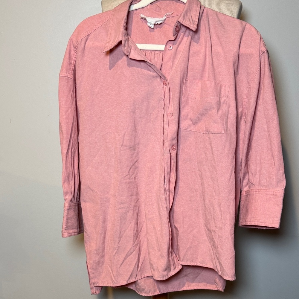 Pomander Place tuckernuck Blush Pink button up blouse